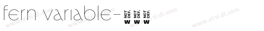 fern variable字体转换